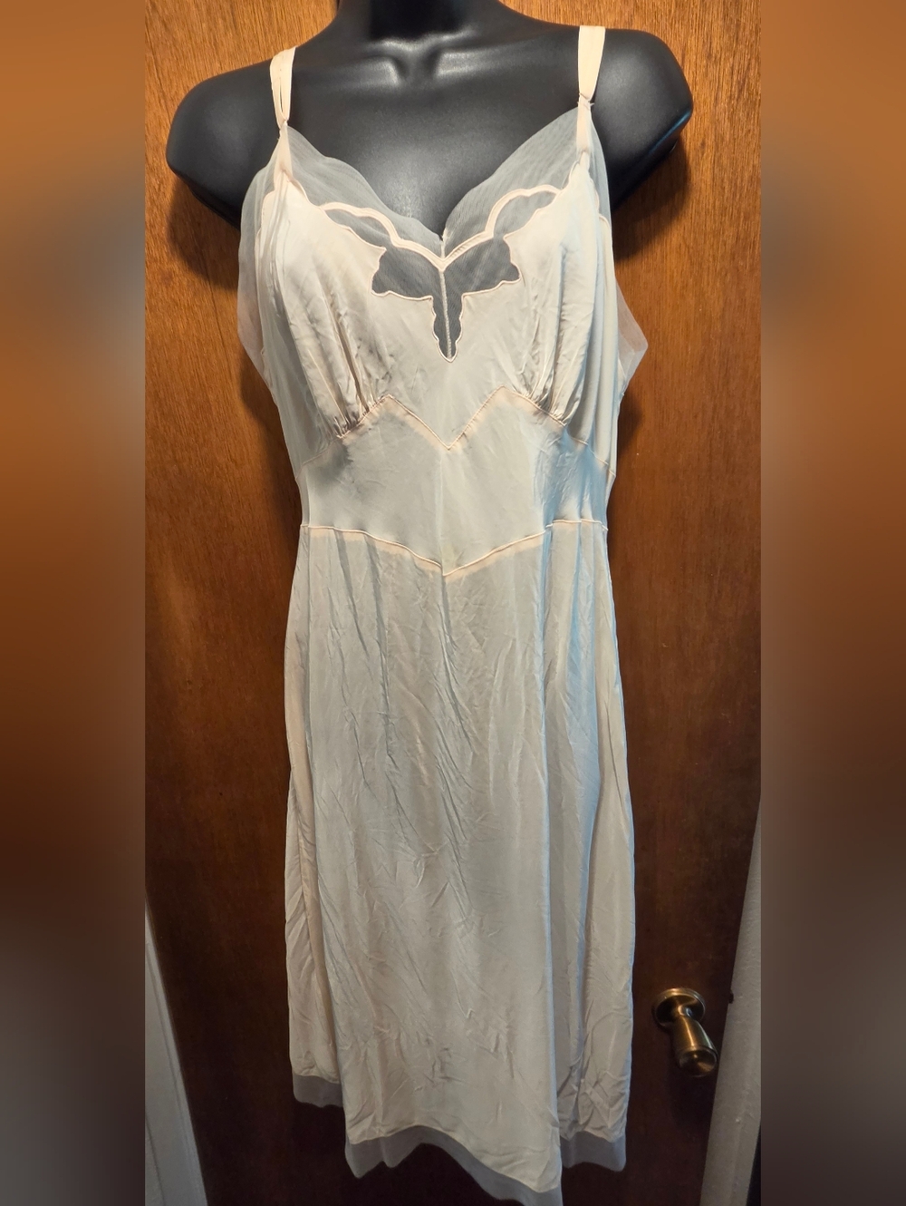 French Couture Seamprufe Light Pink Slip Dress Classic Chemise Sz35/M - Picture 2 of 12